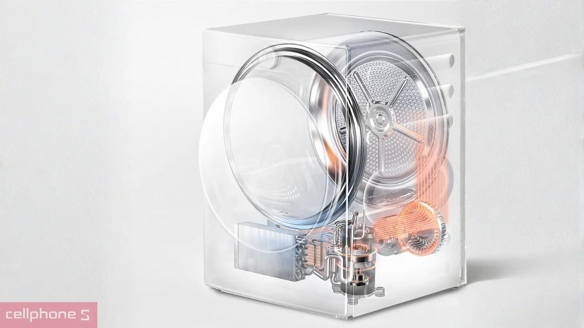 Công nghệ sấy hiện đại của máy sấy Toshiba bơm nhiệt 10kg (TD-T25BS110HWV(MG))