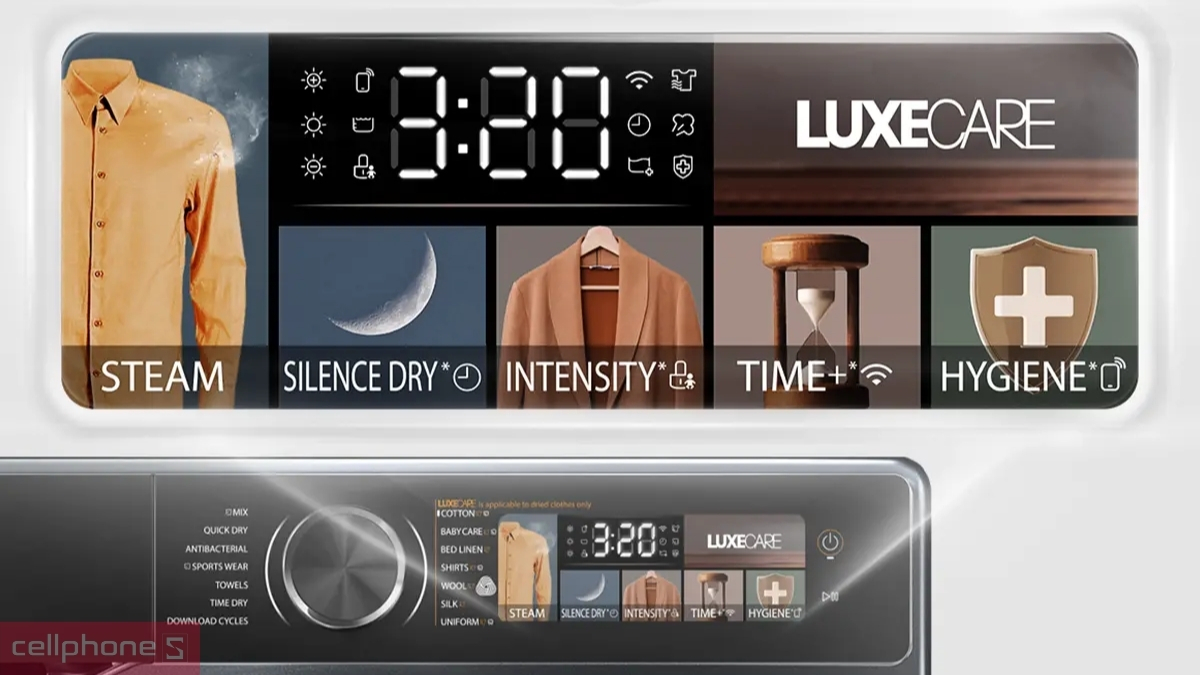 Đa dạng công nghệ sấy chăm sóc vải thông minh của máy sấy Toshiba bơm nhiệt 10kg (TD-T25BS110HWV(MG))