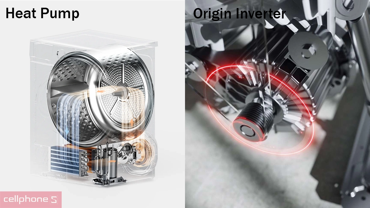 Công nghệ sấy hiện đại của máy sấy Toshiba bơm nhiệt 8kg (TD-T21B90HWV(MG))