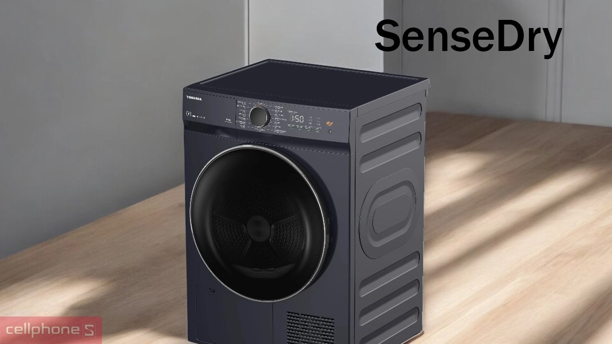 Cảm biến thông minh giúp bảo vệ sợi vải khi sấy của máy sấy Toshiba bơm nhiệt 8kg (TD-T21B90HWV(MG))