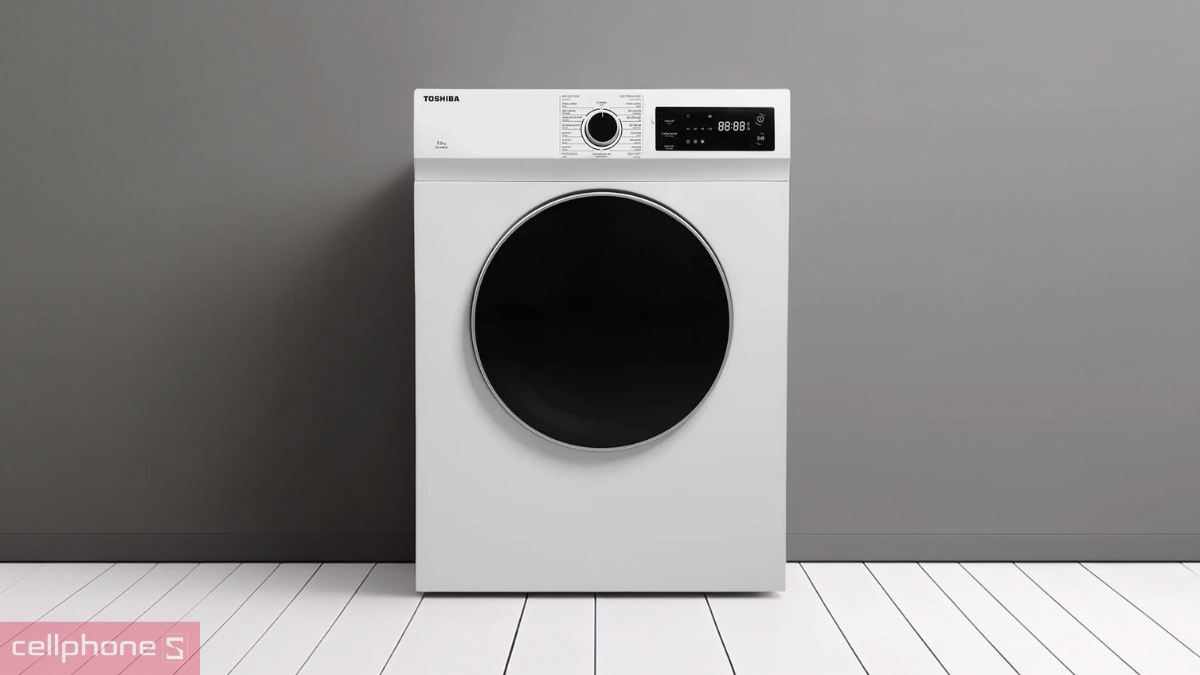 Thiết kế máy sấy Toshiba thông hơi 7kg TD-H80SEV(WK)