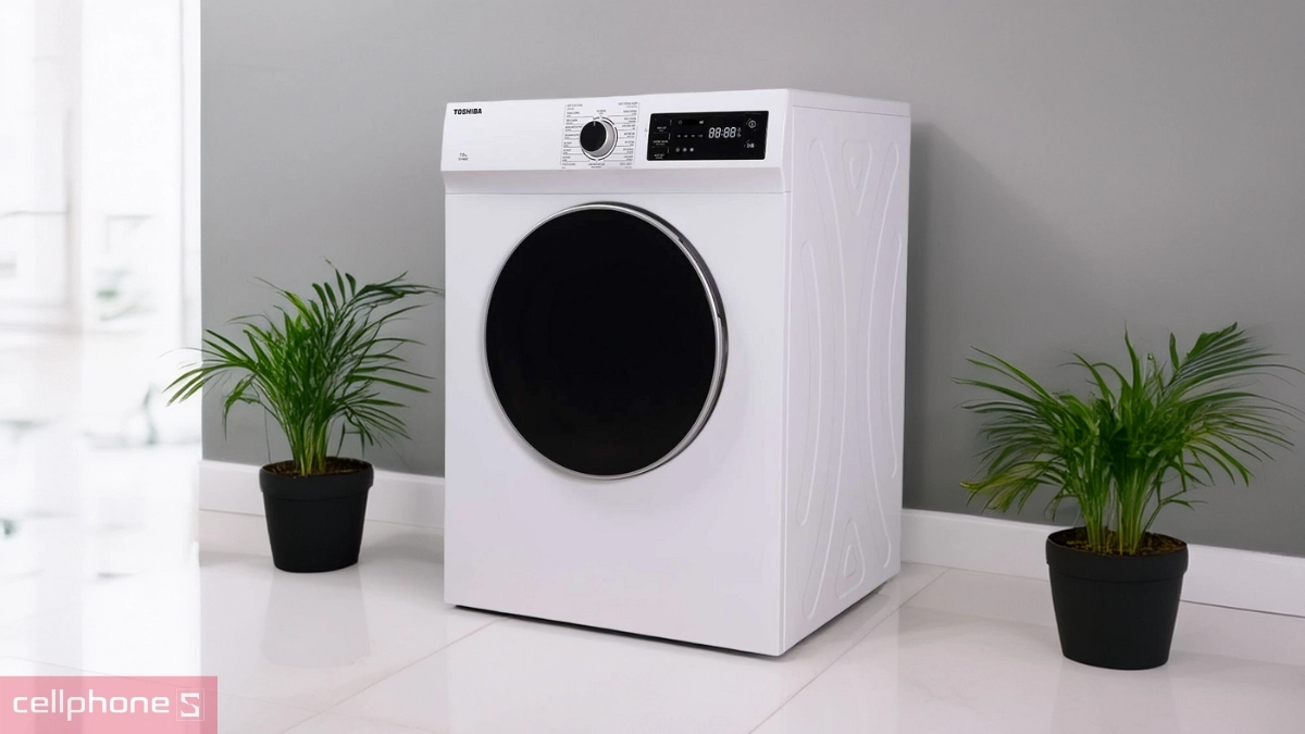 Tiết kiệm thời gian với máy sấy Toshiba thông hơi 7kg TD-H80SEV(WK)