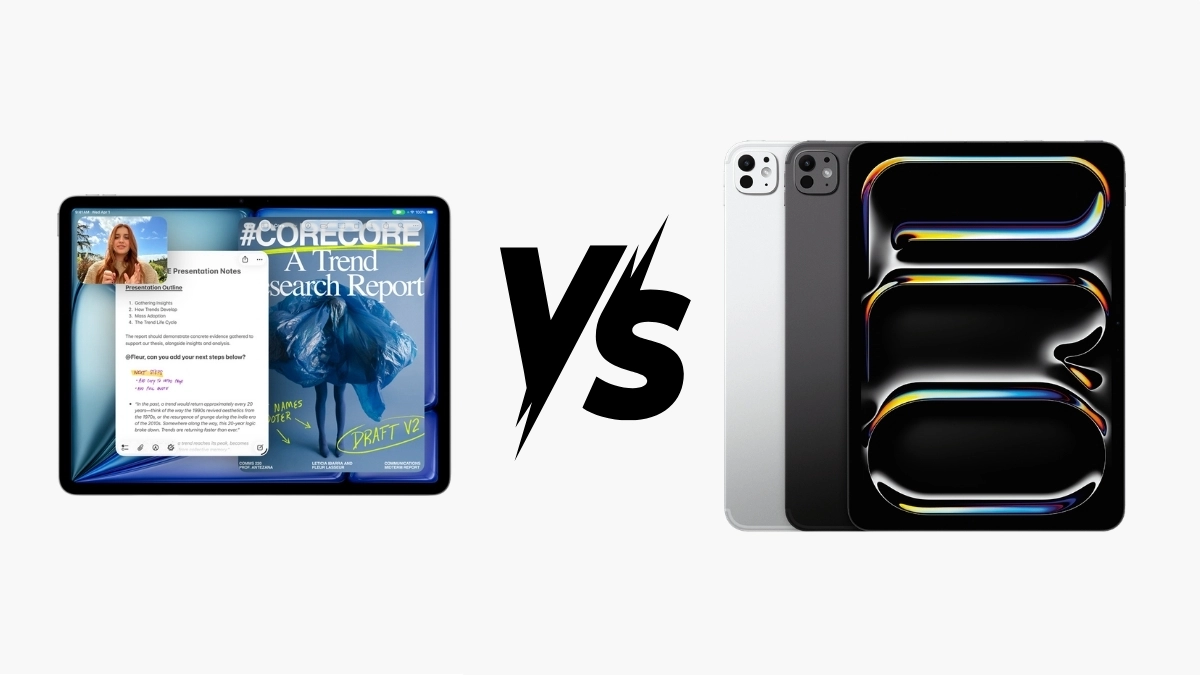 So sánh iPad Air M4 vs iPad Pro M4