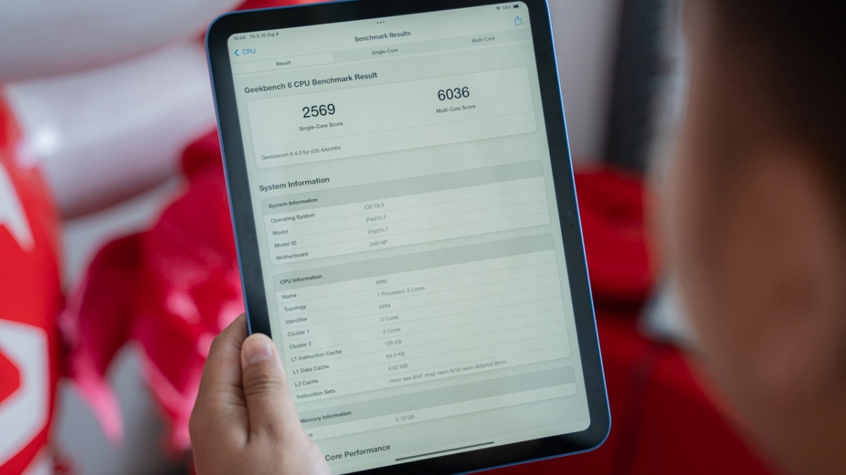 Cấu hình iPad Gen 11