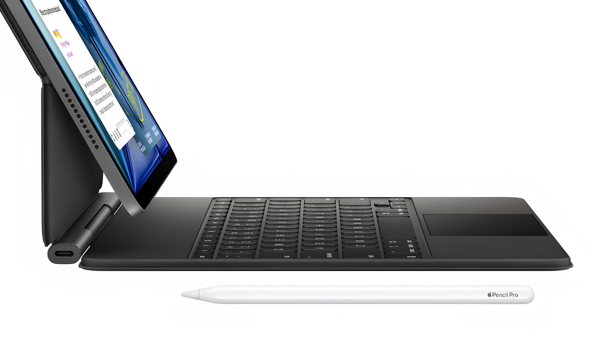 Apple Pencil Pro và Magic Keyboard hỗ trợ nâng cao hiệu suất trên iPad Air