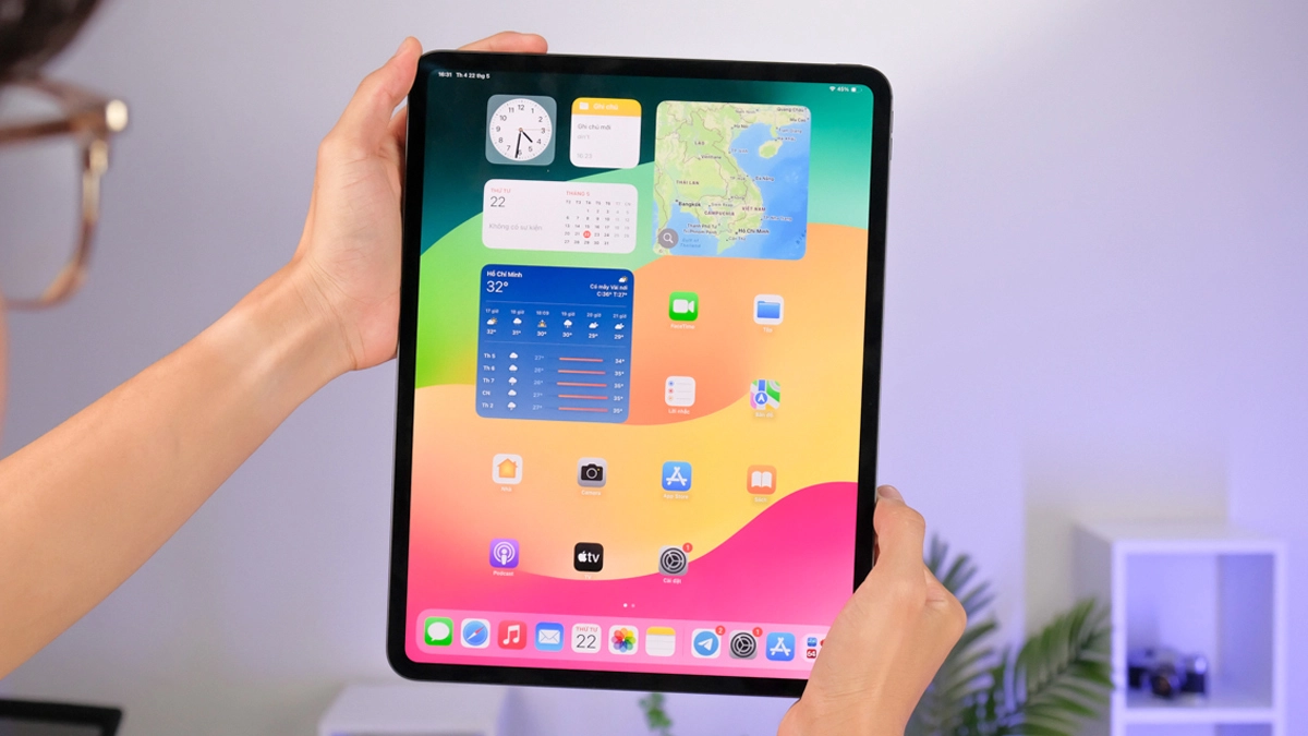 iPad 512GB phù hợp lưu trữ nhiều dữ liệu và dự án dung lượng lớn 