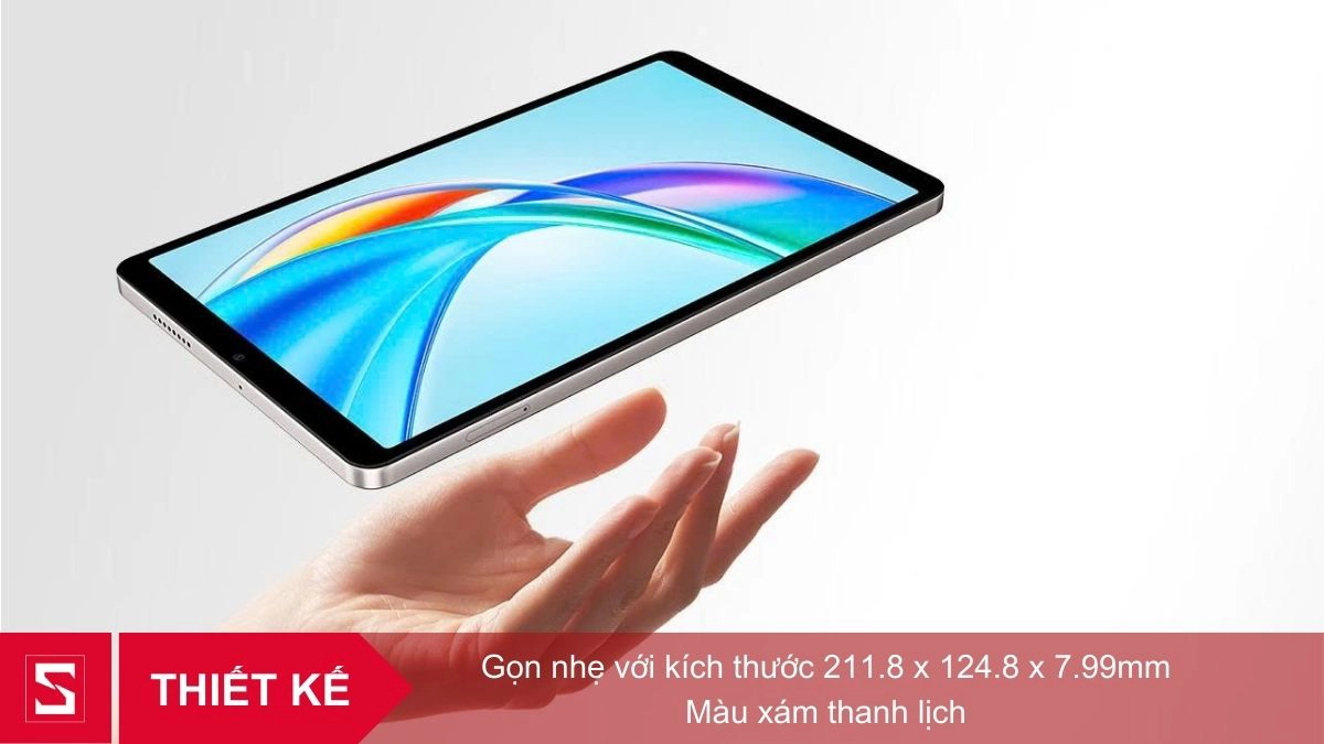Thiết kế máy tính bảng HONOR Pad X7