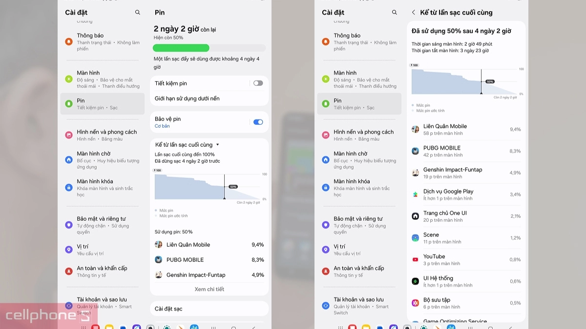 Dung lượng pin 7040mAh máy tính bảng Samsung Galaxy Tab A11 Plus WiFi