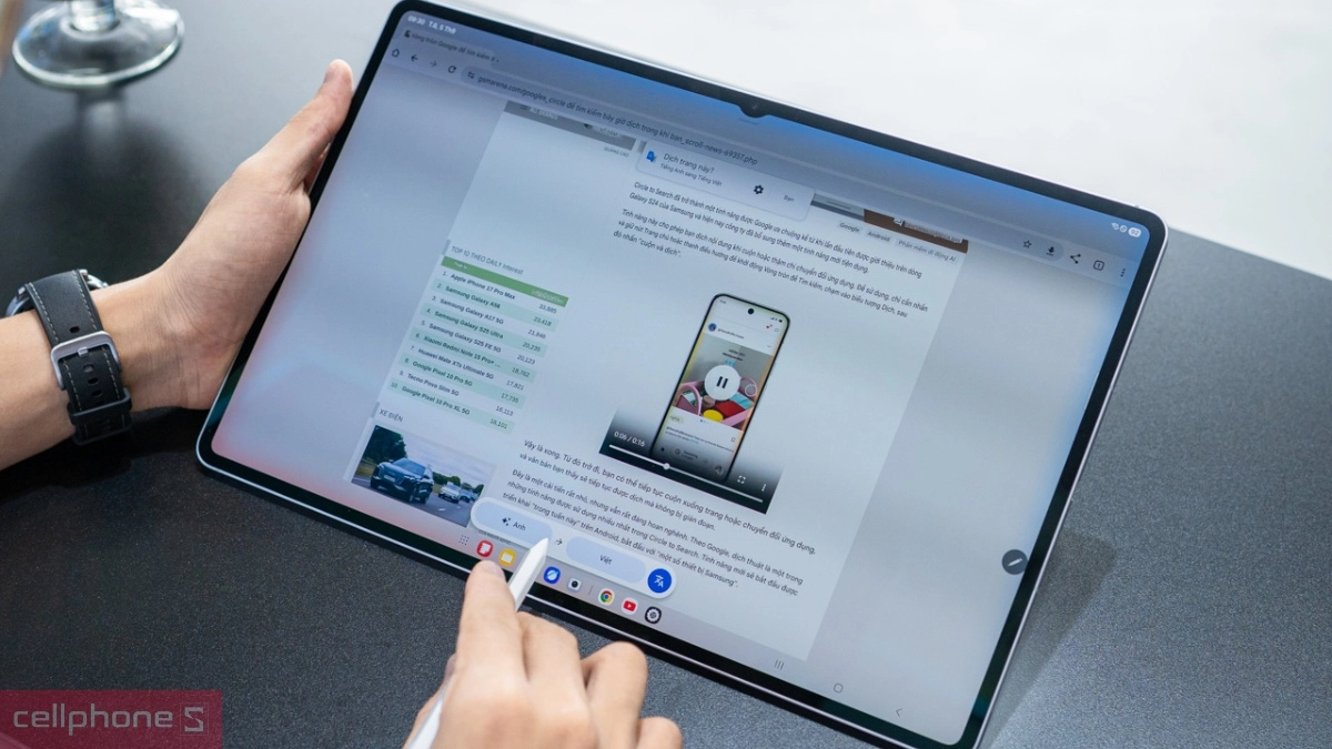 Samsung Galaxy Tab S11 Series xử lý ngôn ngữ linh hoạt với Galaxy AI