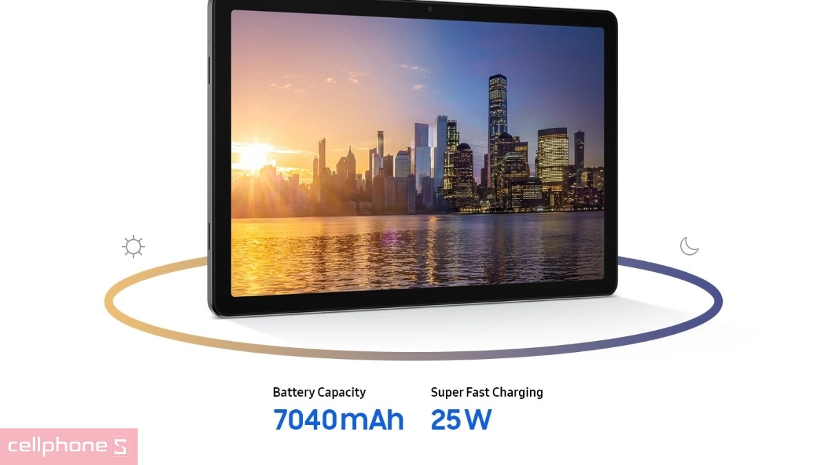 Dung lượng pin 7040mAh máy tính bảng Samsung Galaxy Tab A11 Plus WiFi