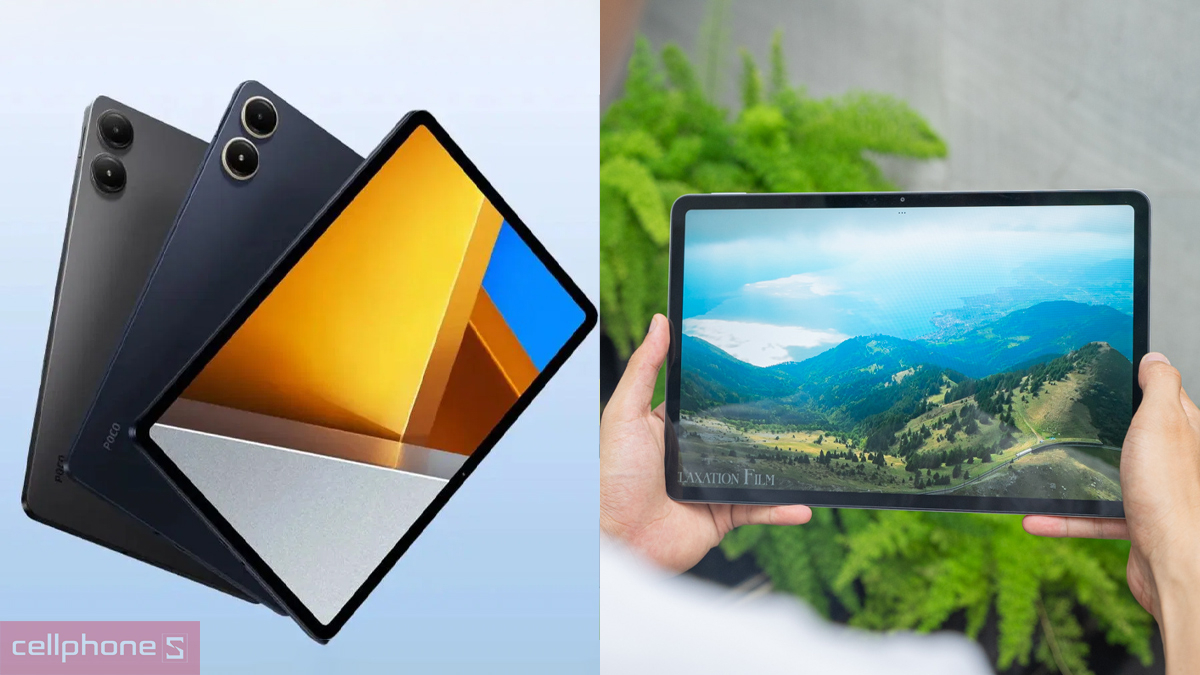So sánh thiết kế và phiên bản bộ nhớ giữa Xiaomi POCO Pad và Redmi Pad Pro