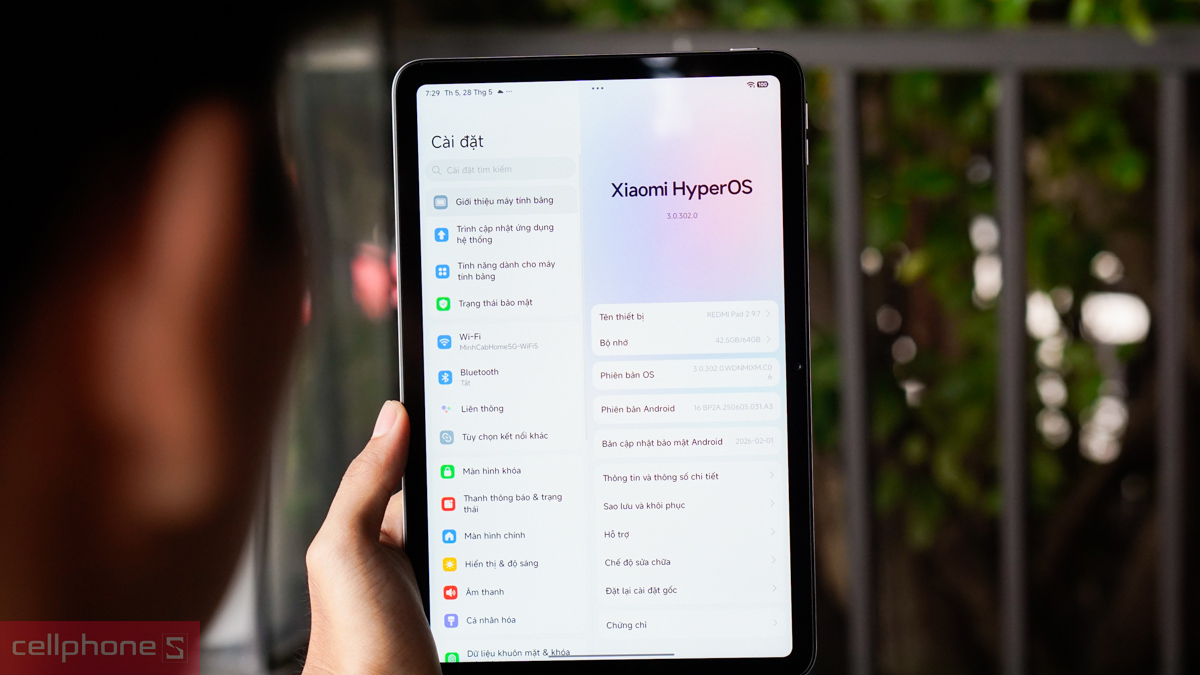 Xiaomi Redmi Pad 2 9.7 inch nhỏ gọn với tần số quét 120Hz