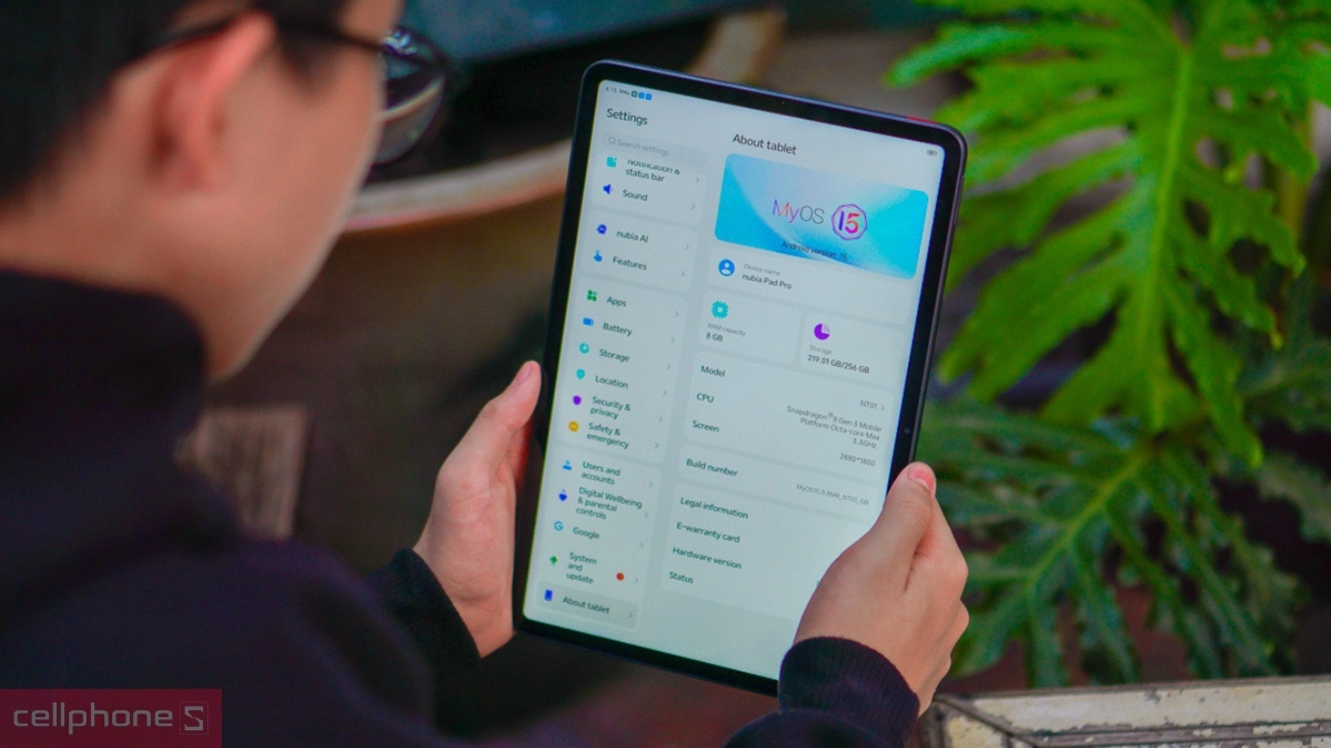 Máy tính bảng Nubia Pad Pro sở hữu viên pin 10100 mAh
