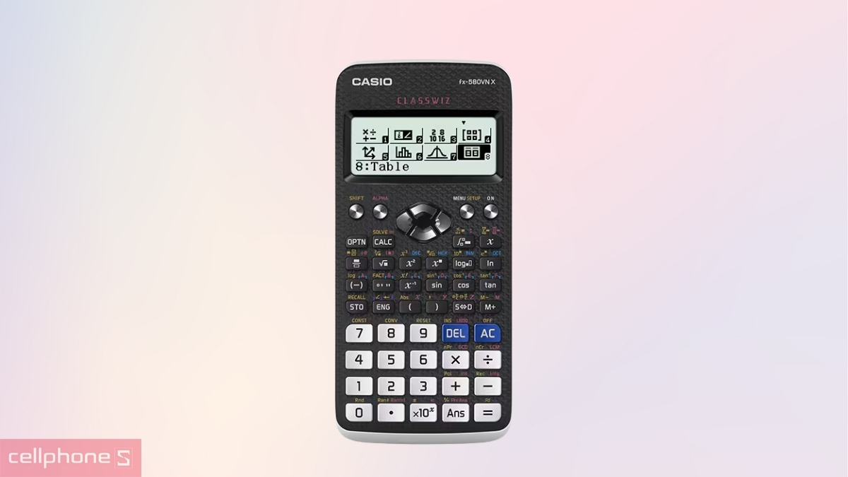 Máy tính cầm tay Casio fx-580VN X hỗ trợ tính toán thuật toán phức tạp