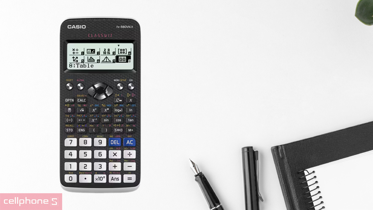 Máy tính cầm tay Casio fx-580VN X hỗ trợ phương trình và ma trận