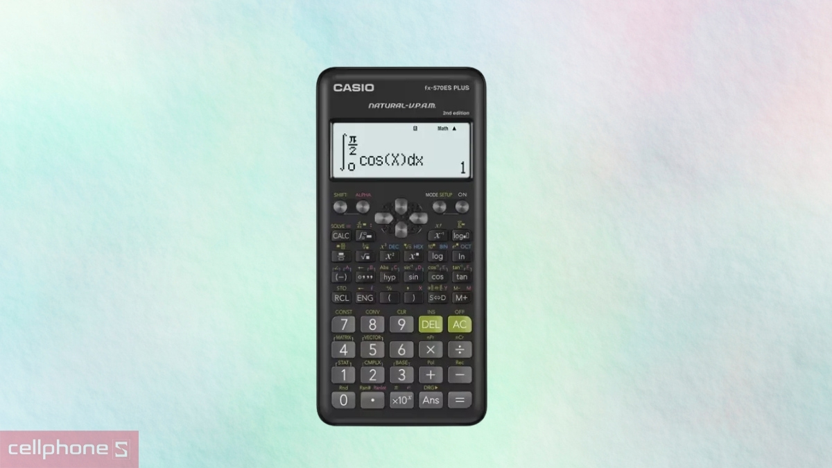 Máy tính cầm tay Casio FX570ES Plus New có giao diện trực quan