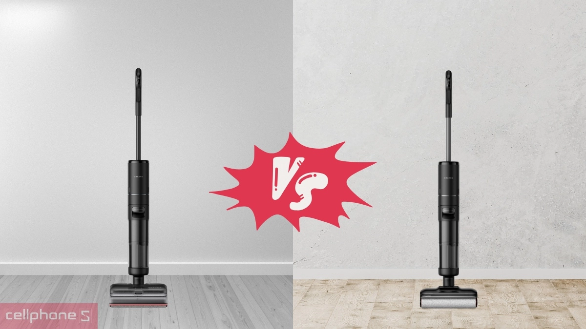 So sánh Máy hút bụi lau nhà cầm tay Dreame H16 Flexreach với H13 FlexReach