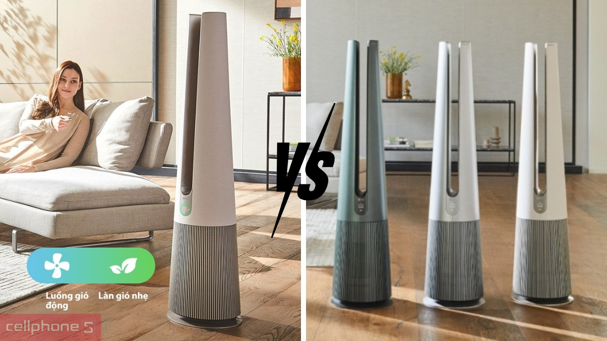 So sánh Máy lọc không khí kết hợp quạt LG PuriCare AeroTower FS15GPCJ0.ABAE với AeroTower FS15GPBF0