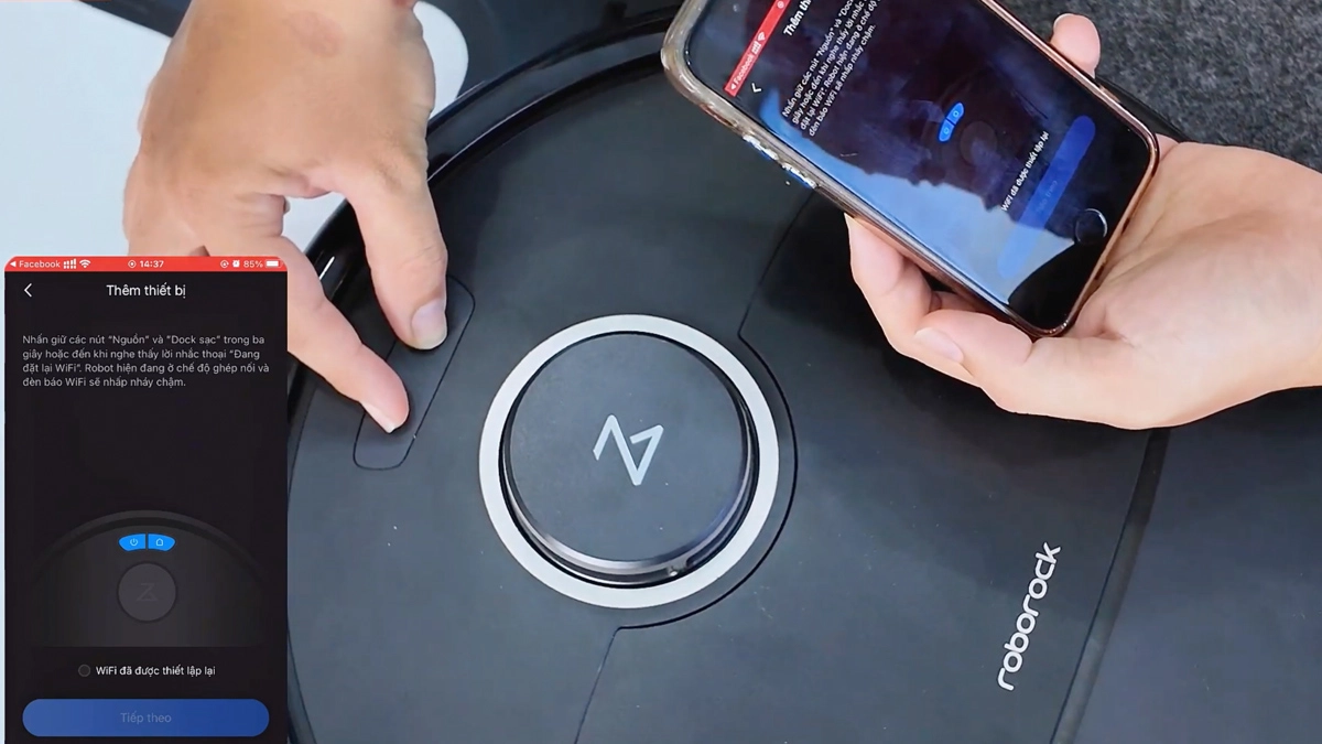 Robot hút bụi lau nhà Roborock Qrevo 2 Pro thiết lập Wi-Fi nhanh chóng