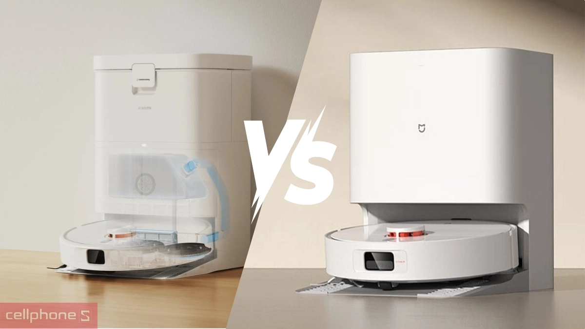 So sánh robot hút bụi Xiaomi Vacuum H50 với Xiaomi Vacuum H40