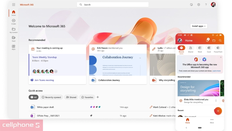 Cách dùng Office 365 online trên web