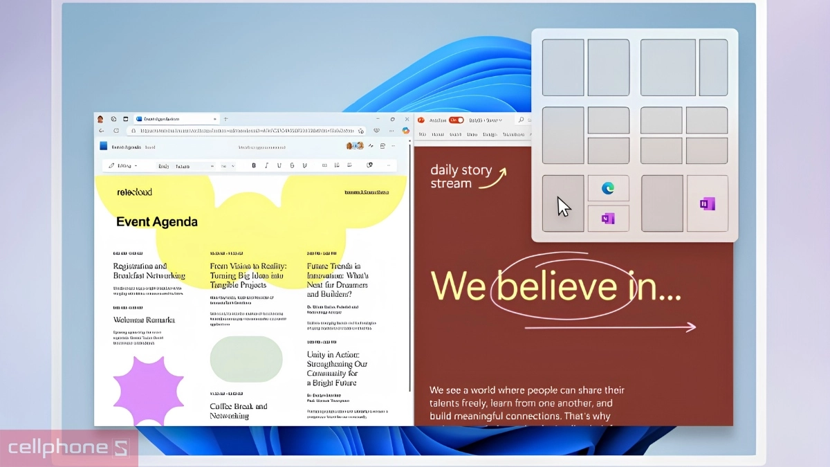 Tính năng Snap Layouts trên Windows 11