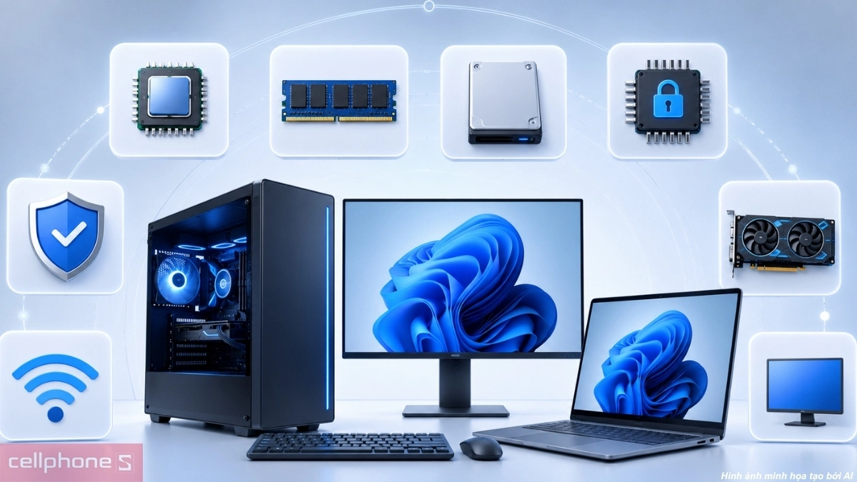 Yêu cầu về phần cứng ở mức tối thiểu khi cài