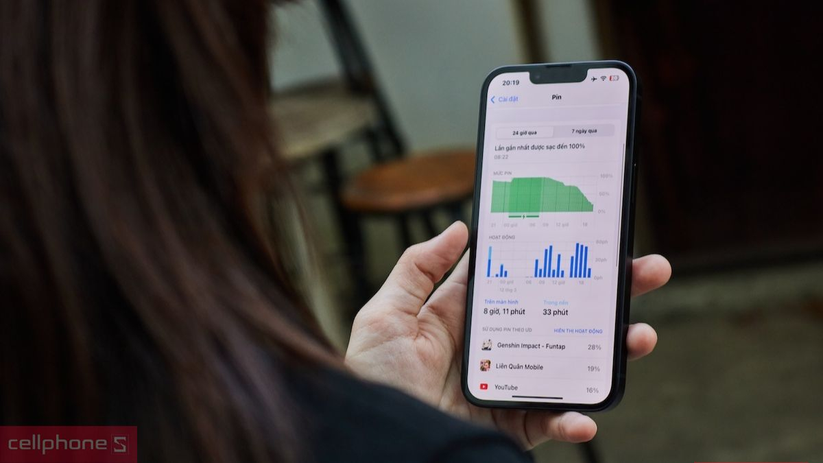 Pin 16e lên đến 26 giờ