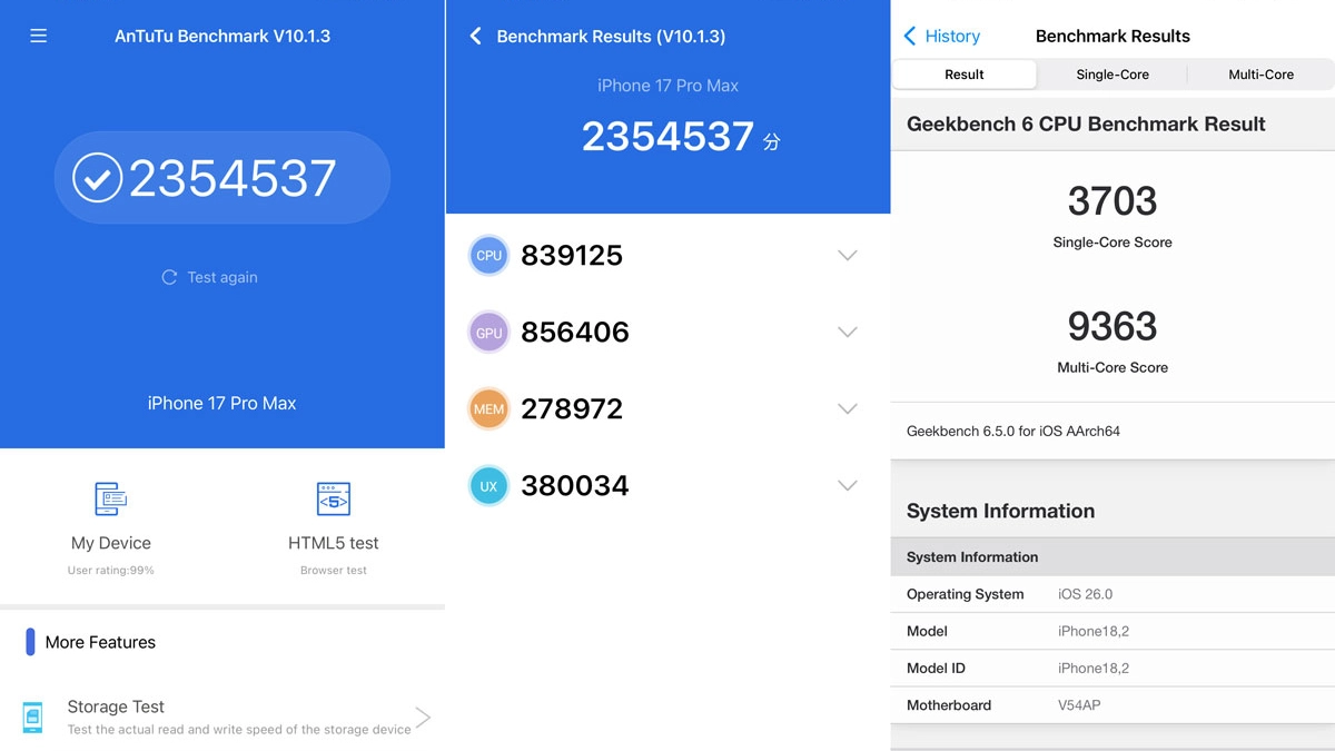 Vi xử lý trên iPhone 17 Pro Max