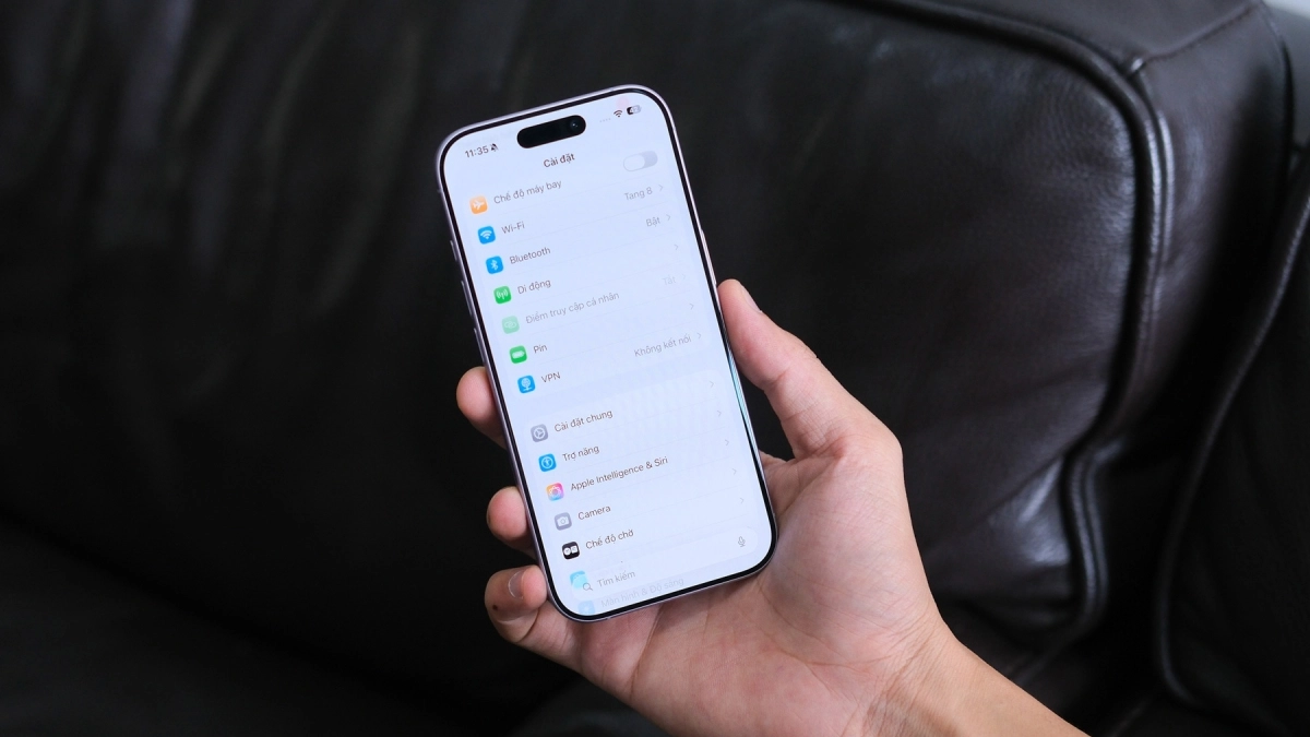Giao diện cài đặt iPhone 17