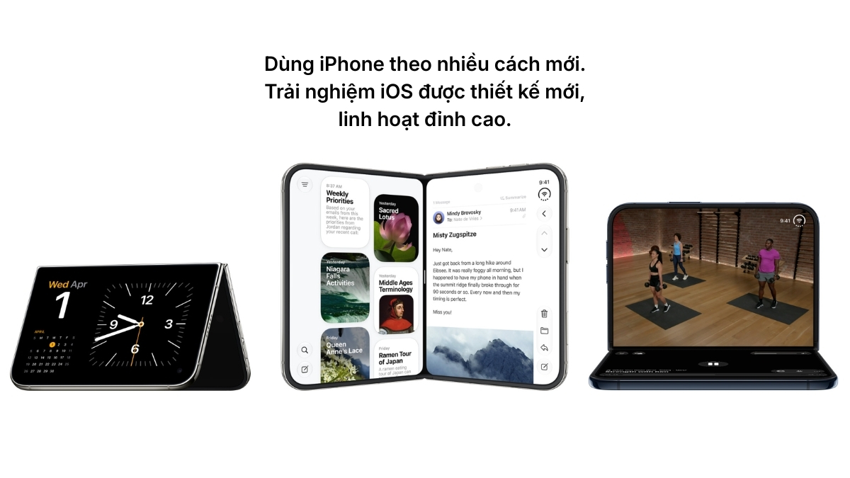 Tư thế sử dụng và Split View trên iPhone Duo