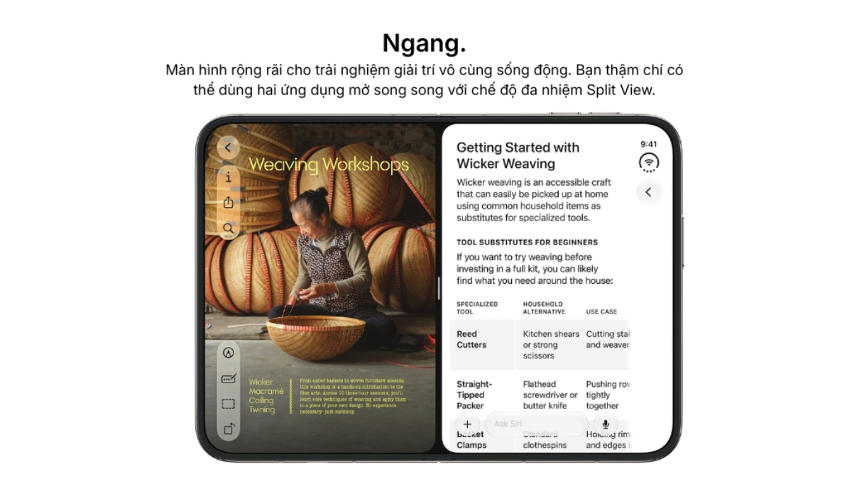 Tư thế ngang của iPhone Duo