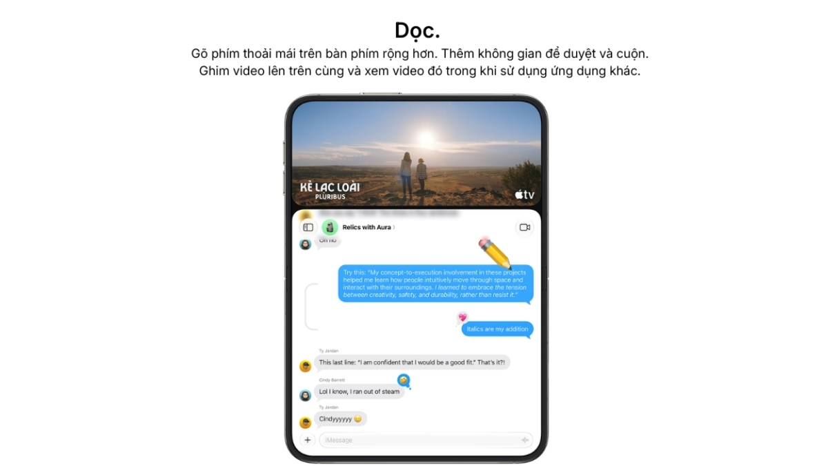Tư thế dọc của iPhone Duo