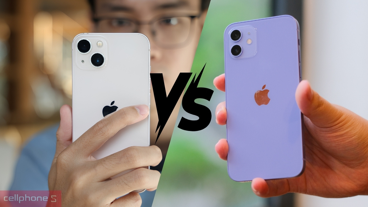 iPhone 13 thường, iPhone 12 khác biệt chủ yếu về chip và bộ nhớ