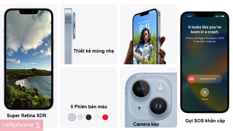 Bảng cấu hình iPhone 14 Plus 256GB chính hãng VN/A