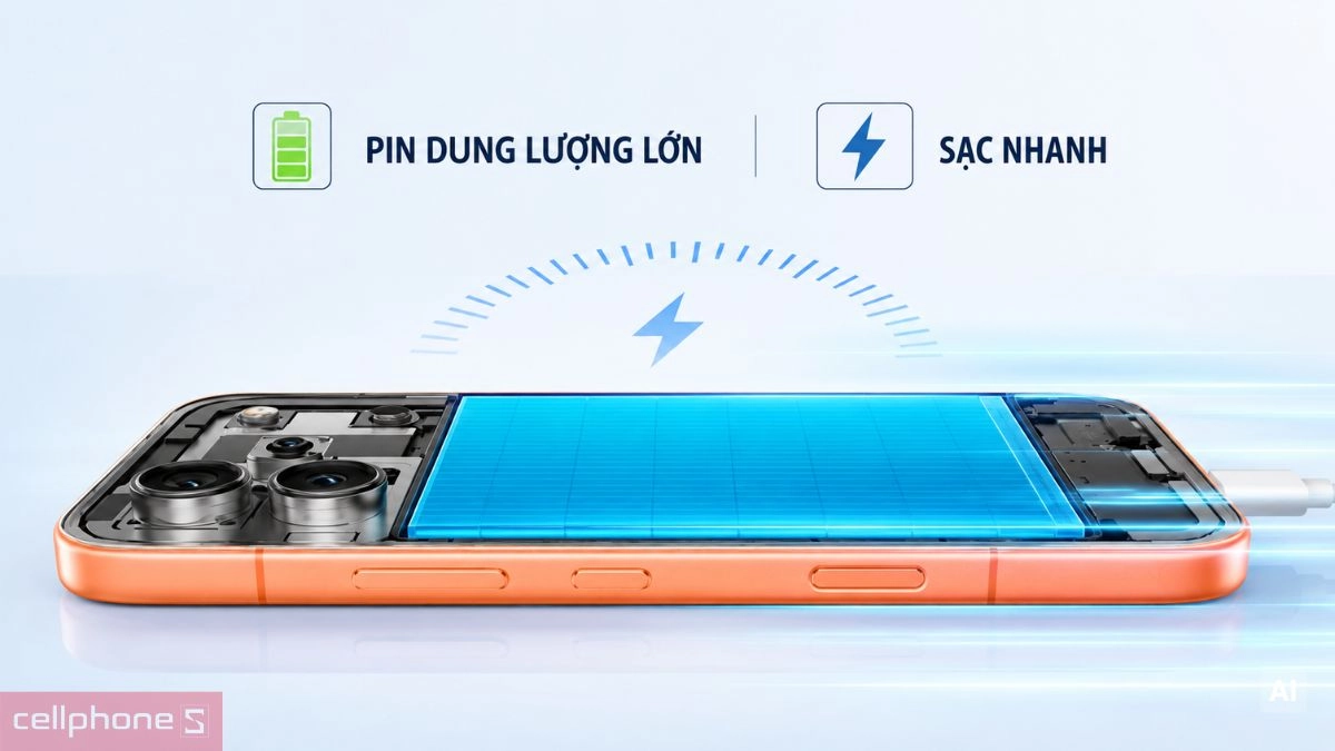 Pin dung lượng lớn và sạc nhanh trên điện thoại HONOR