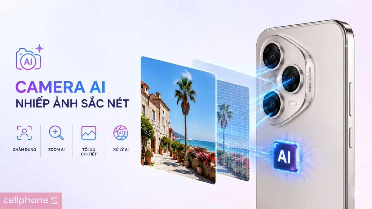 Camera AI hỗ trợ chụp ảnh sắc nét trên điện thoại HONOR