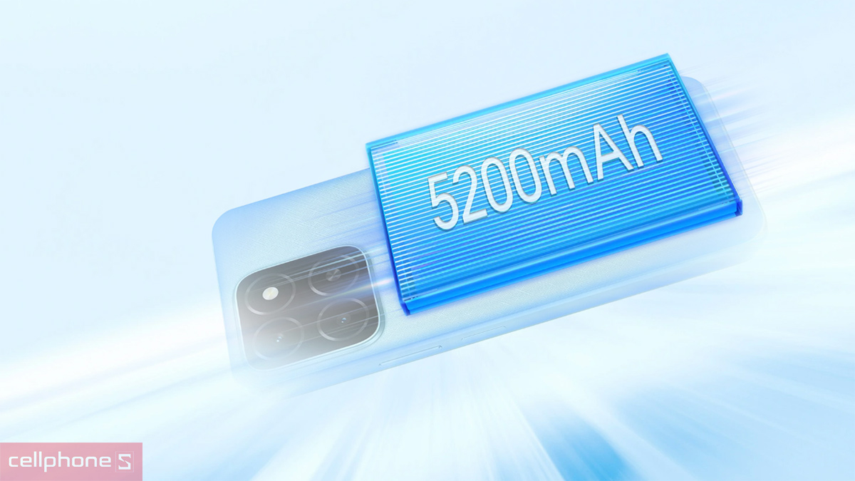 Điện thoại HONOR X5b plus sở hữu viên pin Lithium-ion polymer