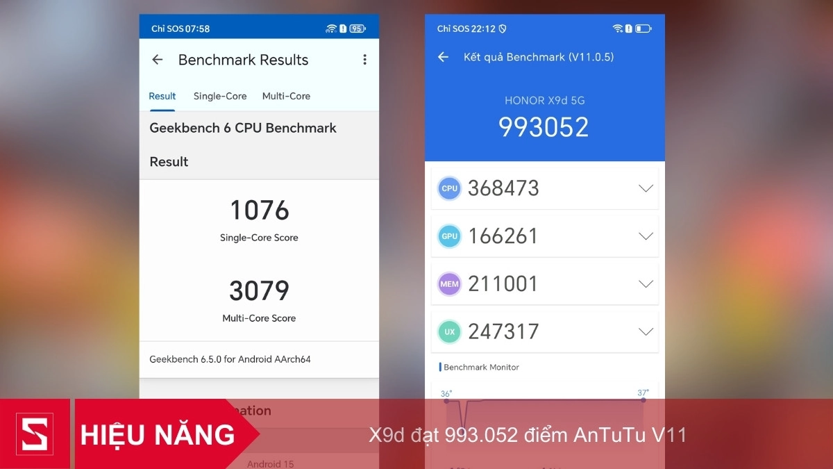 HONOR X9d có điểm hiệu năng ấn tượng