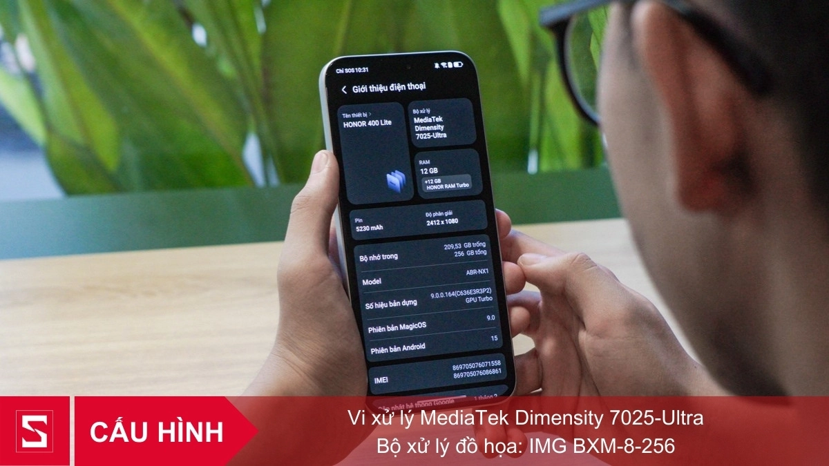 Điện thoại HONOR 400 Lite 5G được trang bị chip MediaTek Dimensity 7025-Ultra