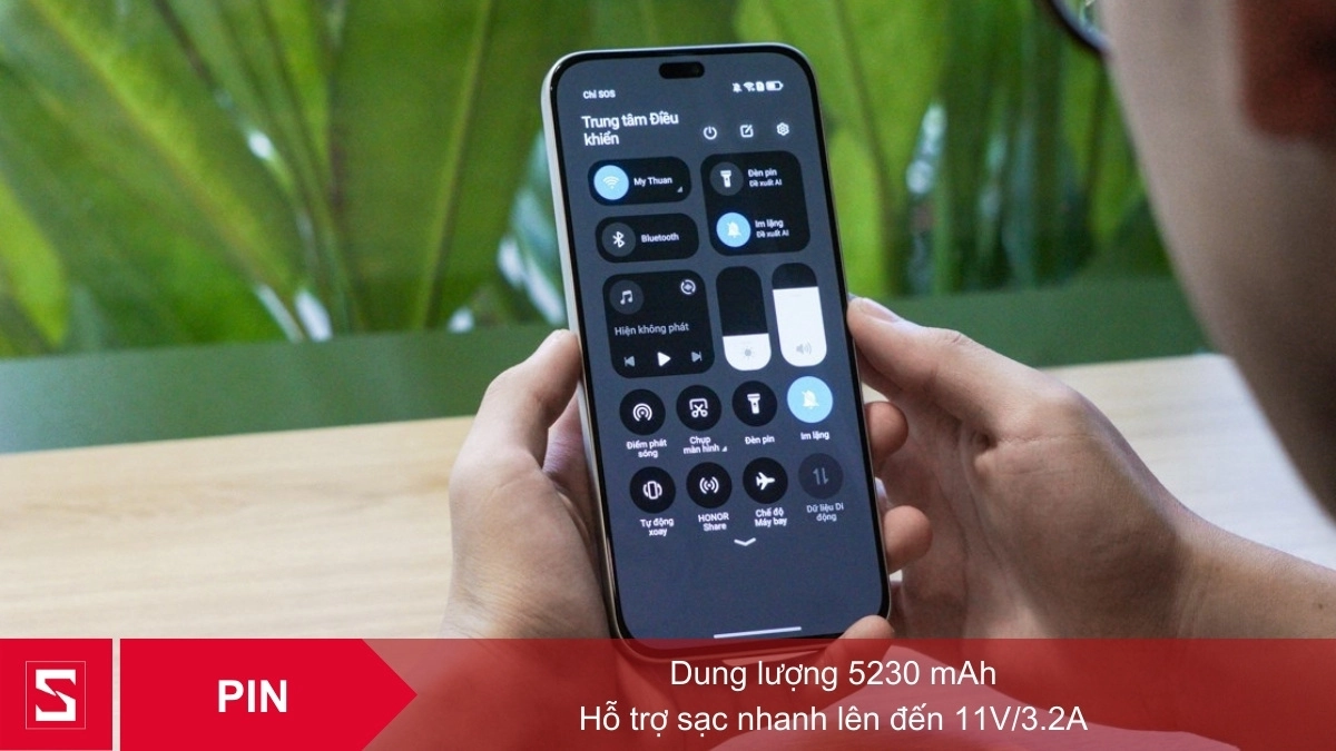 Điện thoại HONOR 400 Lite 5G được trang bị viên pin dung lượng 5230mAh