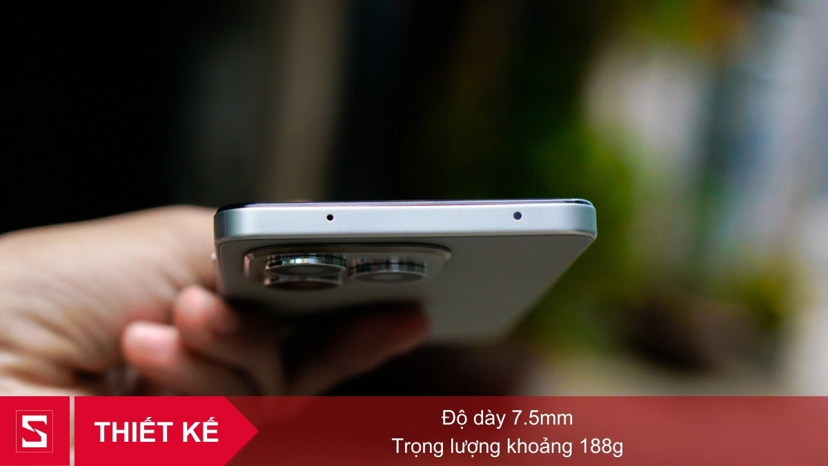 Điện thoại HONOR X8d được thiết kế với độ dày 7.5mm và trọng lượng khoảng 188g