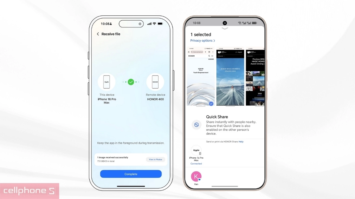 Tính năng chụp ảnh động trên HONOR 400 hỗ trợ ghi lại một đoạn video ngắn song song với bức ảnh tĩnh sắc nét