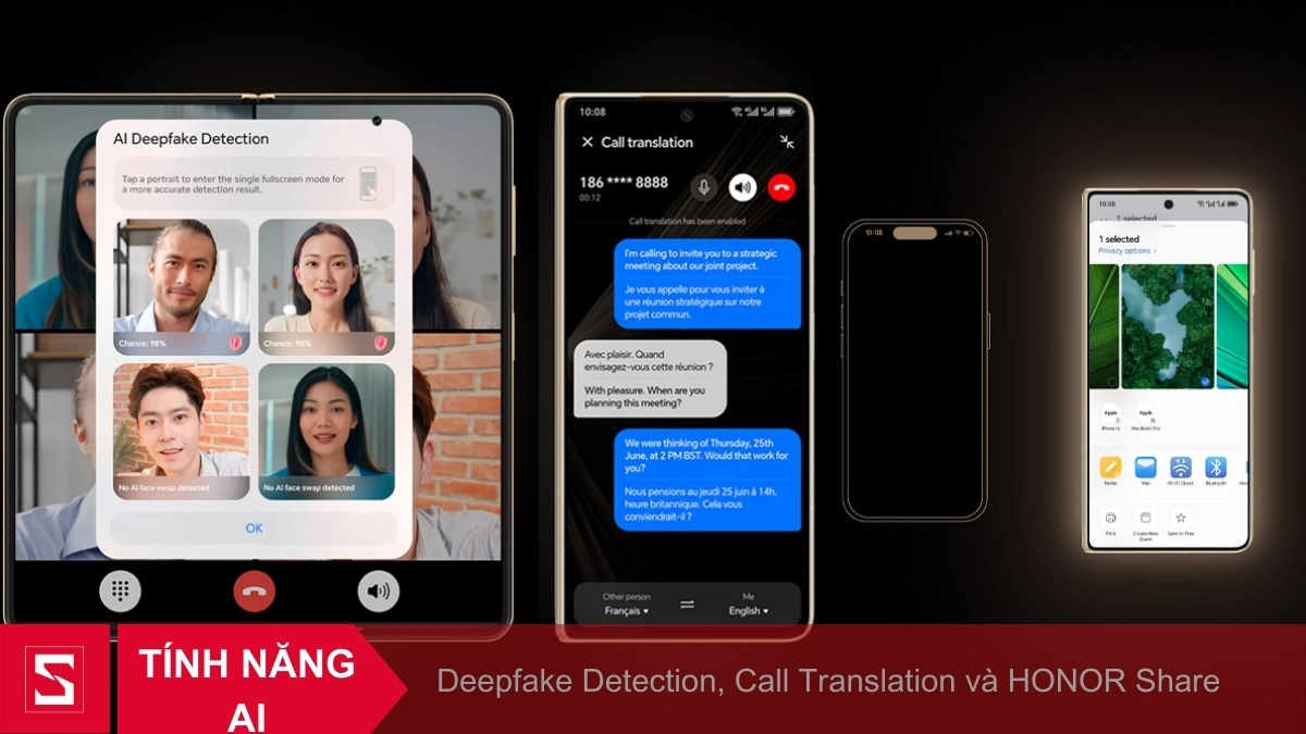 Điện thoại Honor Magic V5 tích hợp HONOR Share