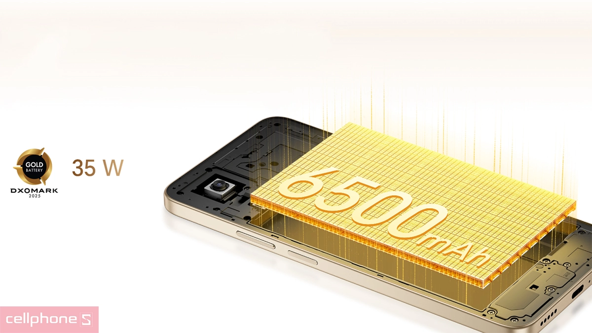 Pin lớn 6500mAh, sạc siêu nhanh 35W