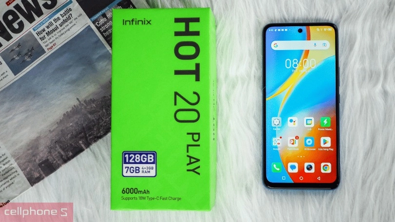 Infinix Hot 20 Play – Pin trâu, màn hình khủng tối đa trải nghiệm