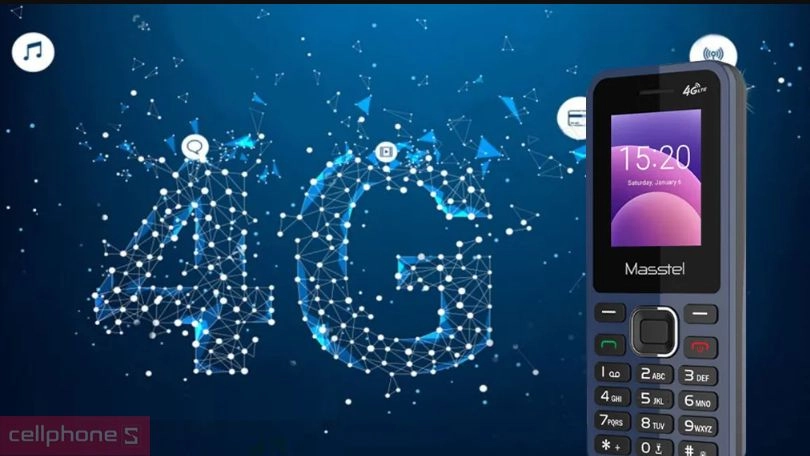Masstel izi 12 4G - Pin trâu, nghe gọi rõ ràng 