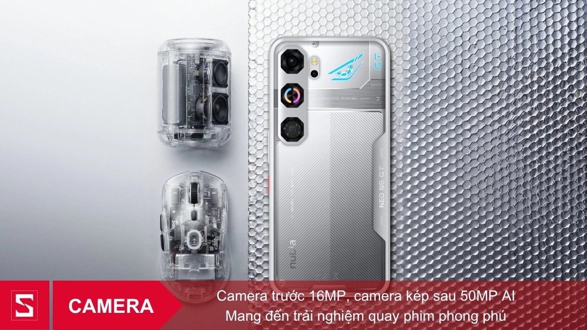 Hệ thống cụm ba camera sau 50MP trên điện thoại Nubia Neo 5 GT