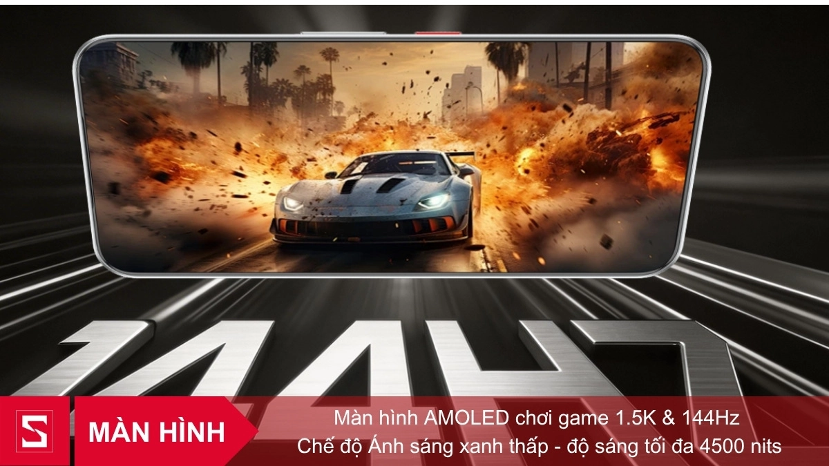 Tấm nền AMOLED 1.5K tốc độ quét 144Hz