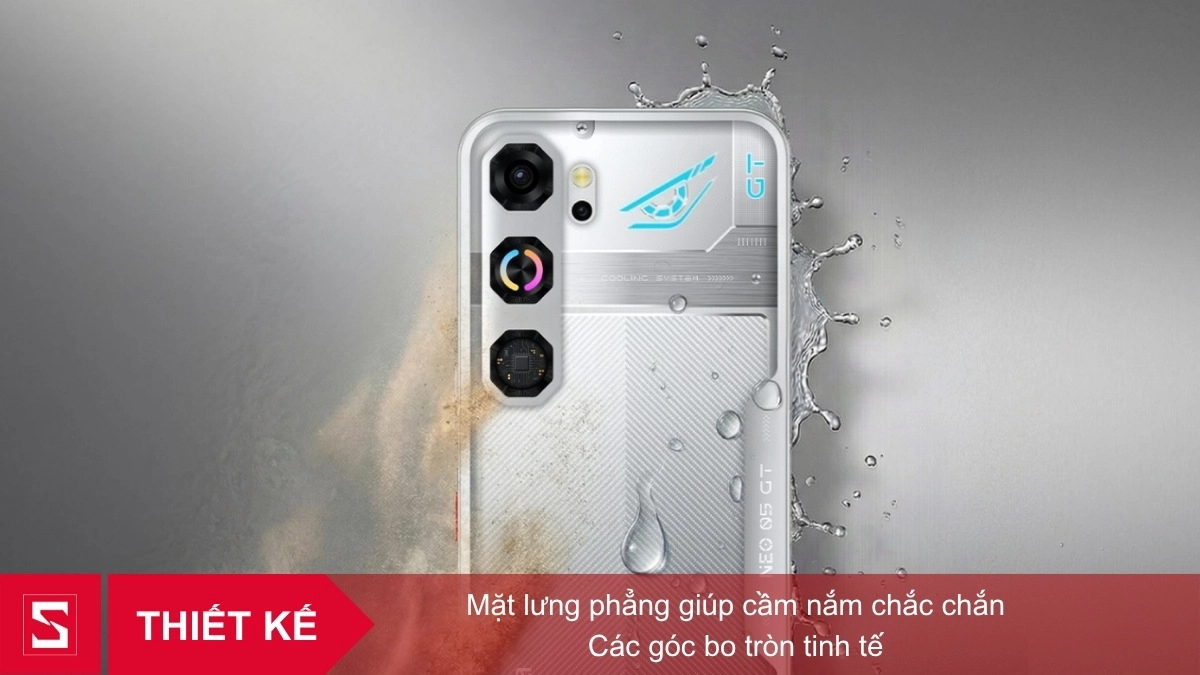 Thiết kế mặt lưng phẳng và ba màu cá tính